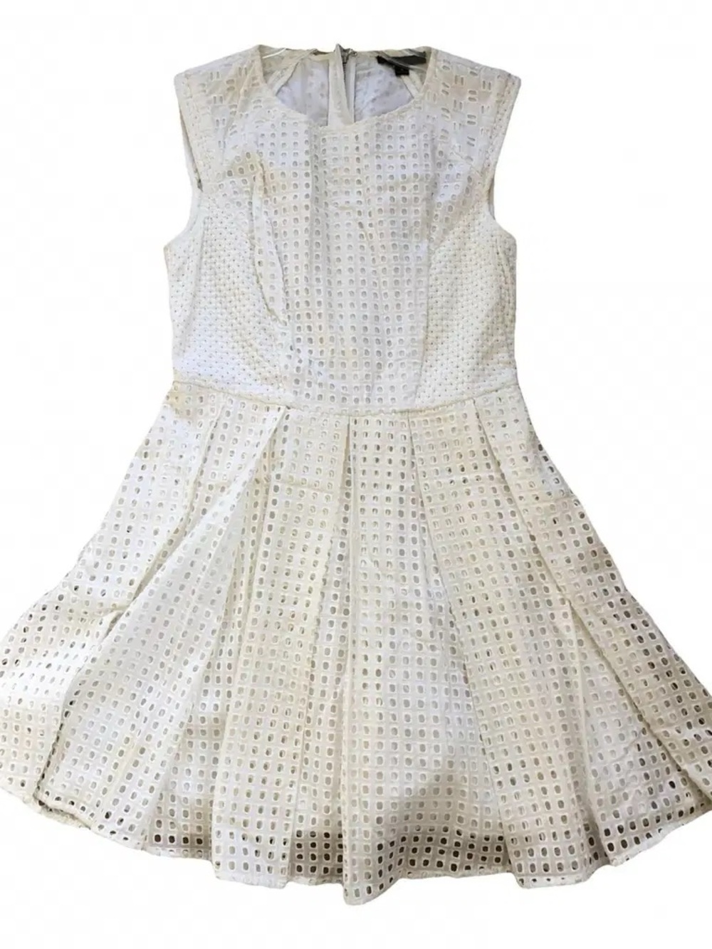 Rachel Zoe White Eyelet Midi Dress